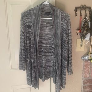 Striped 3/4 Sleeve Cardigan